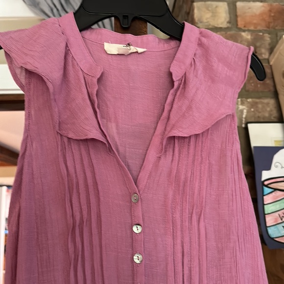 Entro Size Small Pink Sleeveless Tunic - Picture 2 of 5